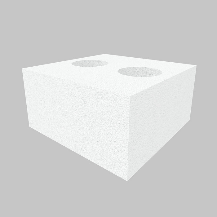 Газобетонный O-блок ISTKULT 375 мм 2Ø 160 мм